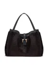 Ferragamo Mink-effect Leather Tote Bag In Brown