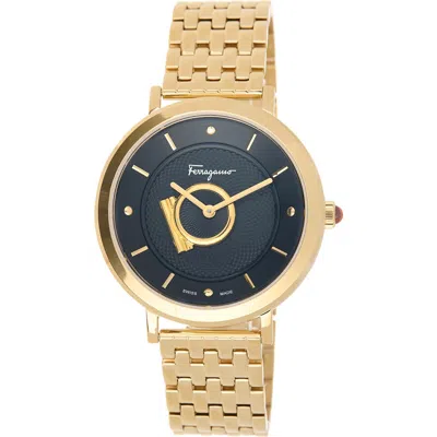 Ferragamo Minuetto Bracelet Watch, 36mm In Gold