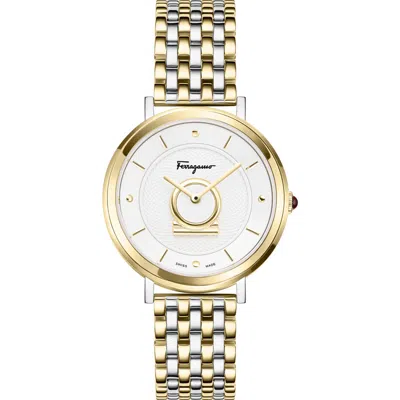 Ferragamo Minuetto Bracelet Watch, 36mm In Gray