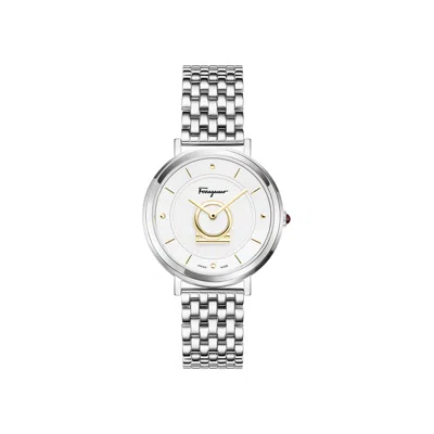 Pre-owned Ferragamo Minuetto Bracelet Watch 'stainless Steel' | Silver | Women's Size Onesize