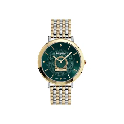 Pre-owned Ferragamo Minuetto Bracelet Watch 'two Tone' | Silver | Women's Size Onesize