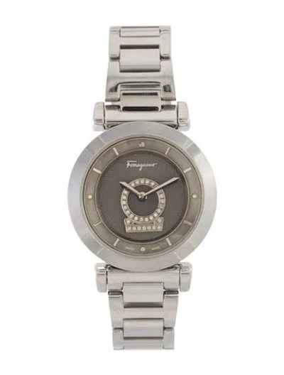 Pre-owned Ferragamo Minuetto Diamonds Watch, 37mm In Multi
