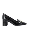 Ferragamo Gancini-plaque 60mm Leather Pumps In Black