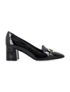 Ferragamo Gancini-plaque 60mm Leather Pumps In Nero