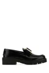 Ferragamo Brooke Loafers With Chunky Sole And Gold-tone Hardware In Black