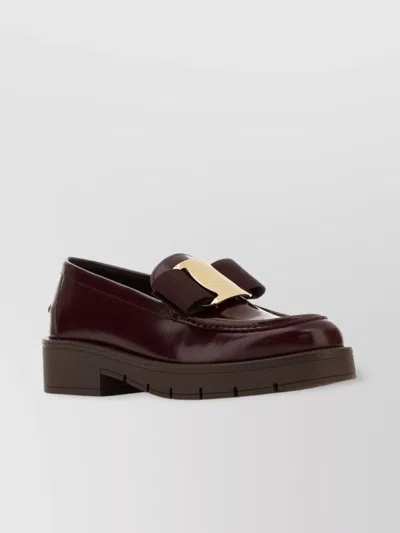 Ferragamo Mirty Loafers With Chunky Sole And Round Toe