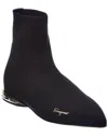Ferragamo Missy Knit Sock Bootie In Black