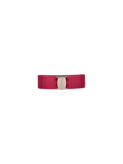 Ferragamo Mixed-material Charm Accessory For Women In Red