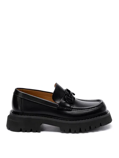 Ferragamo Chunky "gancini" Loafers - Black