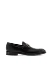 Ferragamo Leather Moccasins In Black