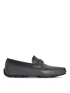 Ferragamo Gancini-buckle Loafers In Black