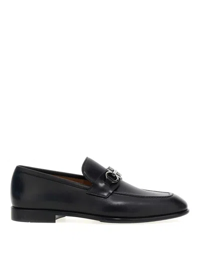 Ferragamo Penny Loafers In Black