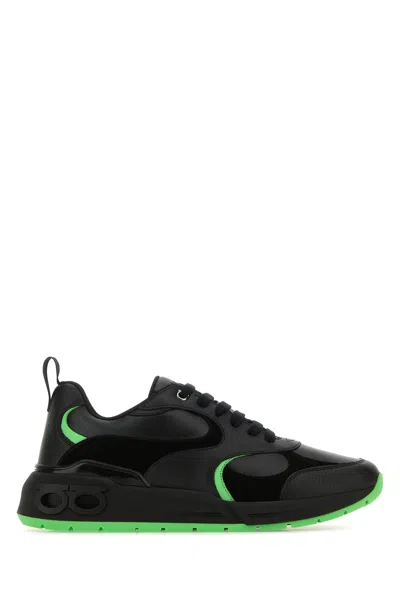 FERRAGAMO SALVATORE FERRAGAMO BLACK LEATHER COSIMINA SNEAKERS