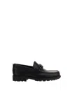Ferragamo Leather David Loafer With Gancini Hook For Men