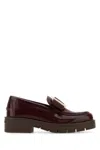 Ferragamo Mocassini Mirty In Pelle Bordeaux  Donna