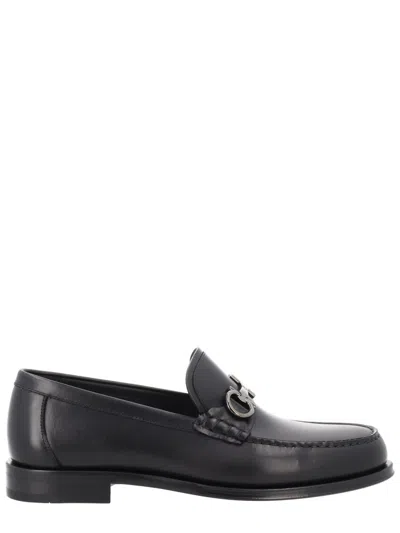 Ferragamo Moccasin Gancini In Black