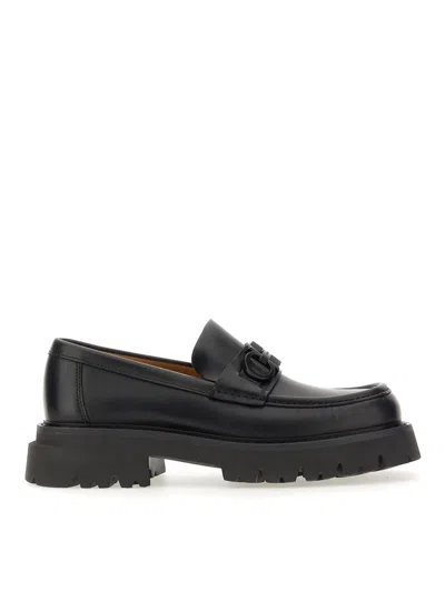 Ferragamo Moccasin Gancini In Black