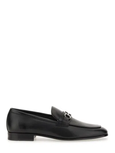 FERRAGAMO MOCCASIN GANCINI WITH DISTINCTIVE METAL DETAIL