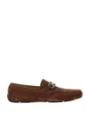 Ferragamo Parigi Suede Loafers In Brown