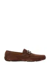 Ferragamo Parigi Suede Loafers In Brown