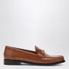 Ferragamo Moccasin With Chain New Vara Colour Leather In Blue