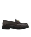 Ferragamo Moccasin With Gancini Ornament In Brown