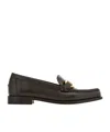 Ferragamo Moccasin With Gancini Ornament In Brown
