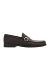 Ferragamo Moccasin With Gancini Ornament In Brown