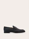 Ferragamo Man Moccasin With Gancini Ornament In Black