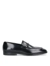 Ferragamo Gancini Loafers In Black Leather In Black