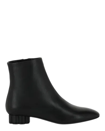 Ferragamo Molfetta 30 Heel Booties - Narrow Width In Black