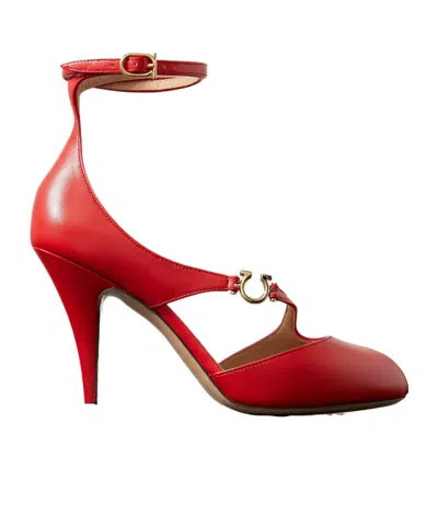 Ferragamo Molly Open-toe High-heeled Sandals In Red