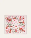 Ferragamo Monoflow Floral-print Satin Scarf In Cotton Candy