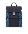 Ferragamo Monogram Backpack With Gancini Buckle In Blue