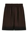 Ferragamo Monogram Bermuda Short In Brown