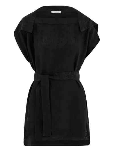 Ferragamo Bluse Mit Monogramm In Black