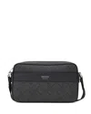 Ferragamo Textured Finish Crossbody Bag With Adjustable Strap In Nero