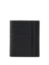 Ferragamo Letter Pattern Credit Card Bag In Black