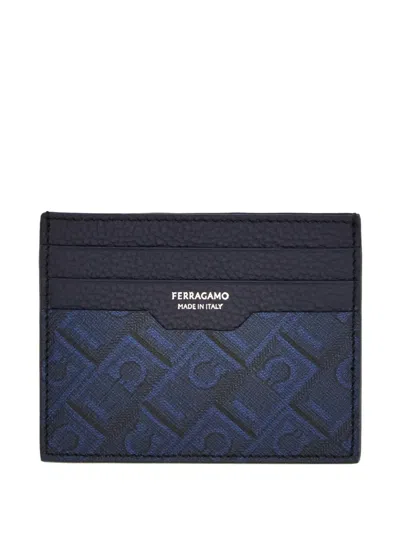 Ferragamo モノグラム カードケース In Blue