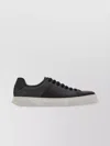 Ferragamo Monogram Clayton Sneakers Rubber Sole In Black