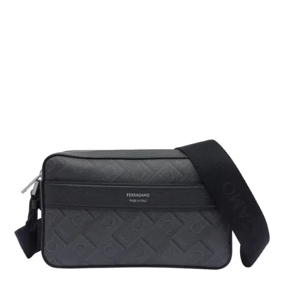 Ferragamo Monogram Crossbody Bag In Black