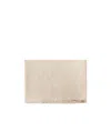 Ferragamo Monogram Jacquard Frayed-edge Scarf In Neutral