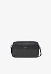 Ferragamo Textured Finish Crossbody Bag With Adjustable Strap