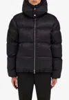 Ferragamo Monogram Jacquard Padded Jacket In Black
