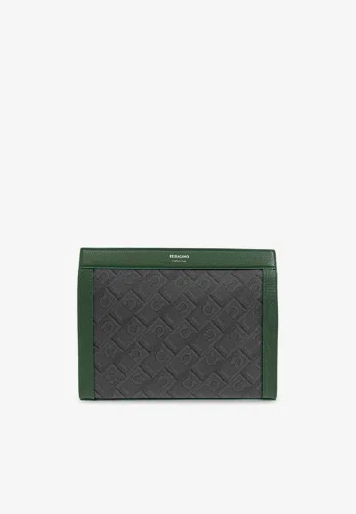 Ferragamo Monogram Jacquard Pouch Bag