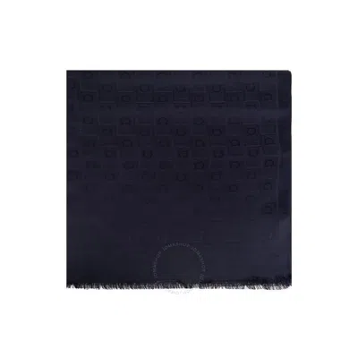 FERRAGAMO FERRAGAMO MONOGRAM JACQUARD SILK-BLEND SCARF