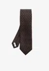 Ferragamo Monogram Jacquard Silk Tie