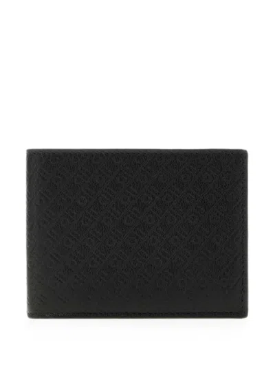 Ferragamo Monogram Leather Wallet In Black