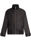 Ferragamo Monogram Lightweight Jacket In Black