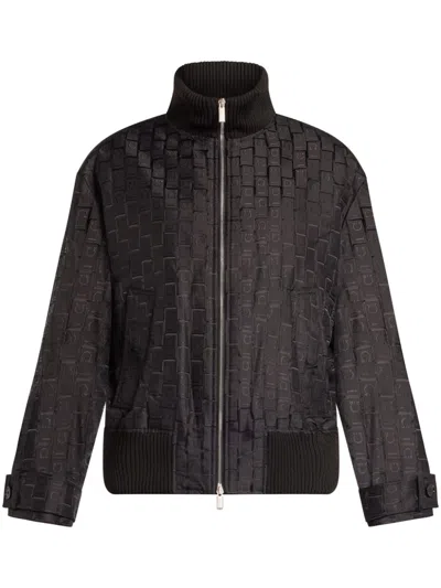 Ferragamo Monogram Lightweight Jacket In Black